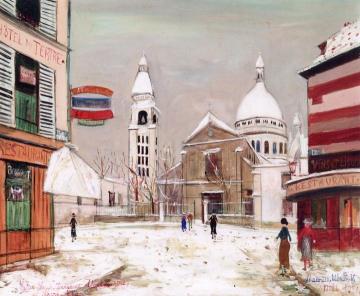 Eglise Saint-pierre De Montmartre Et Le Sacré-coeur Artwork by Maurice Utrillo
