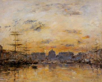 The Commerce Basin, Le Havre Artwork by Eugène-Louis Boudin