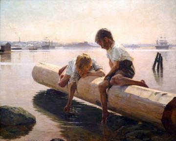 Little Boat Artwork by Albert Edelfelt