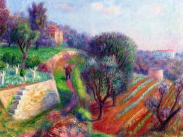 Hillside Artwork by William James Glackens
