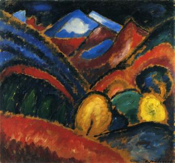 Landscape near Oberstdorf - Autumn Artwork by Alexej Jawlensky