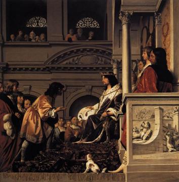 Count Willem II of Holland Granting Privileges Artwork by Caesar van Everdingen