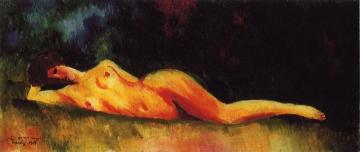 Reclining Nude Artwork by Moise Kisling