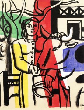 The Farmer Artwork by Fernand Léger