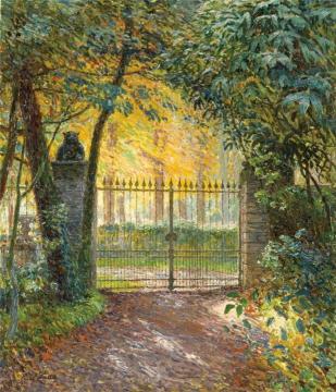 The gate of villa. Sunshine Artwork by Emil Claus