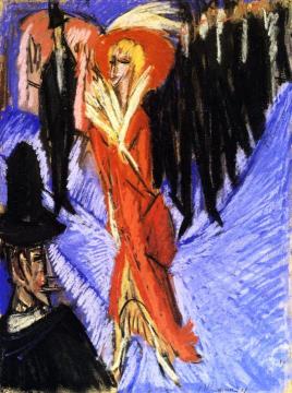 Rote Kokotte Artwork by Ernst Ludwig Kirchner