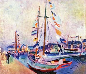 Yacht With Flags At Le Havre Artwork by Raoul Dufy