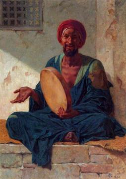 An Arab Improvisatore Artwork by Frederick Goodall