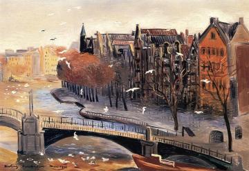 View of Amsterdam Artwork by Moise Kisling