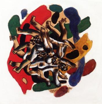 Divers (study) Artwork by Fernand Léger