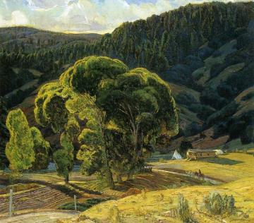 Cottonwood River Ranch Artwork by Oscar Berninghaus