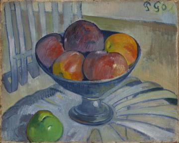 Fruit Dish on a Garden Chair Artwork by Paul Gauguin