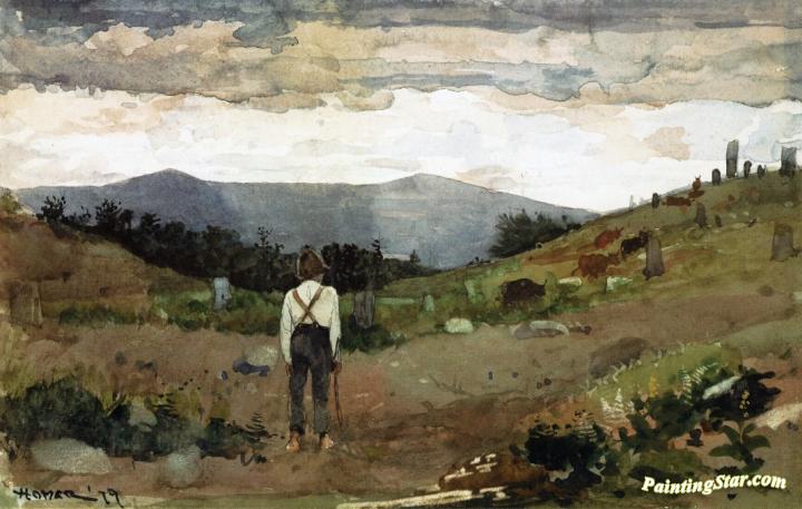 Driving Cows to Pasture Artwork by Winslow Homer