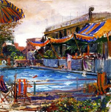 Ambassador Hotel Swimming Pool Artwork by Joseph Kleitsch