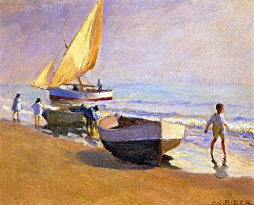 On the Beach, Valencia Artwork by Arthur Rider