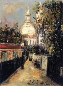 Sacré-Coeur de Montmartre, rue de la Bonne Artwork by Maurice Utrillo