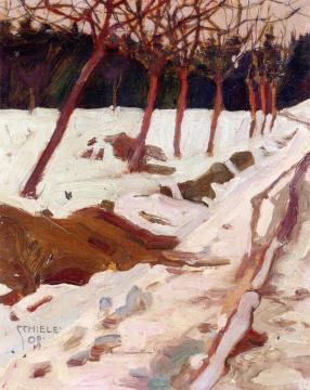Snow Artwork by Egon Schiele