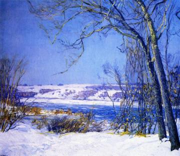Sycamore and Birch Artwork by Edward Willis Redfield