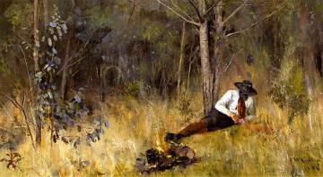 While The Billy Boils Artwork by Frederick McCubbin