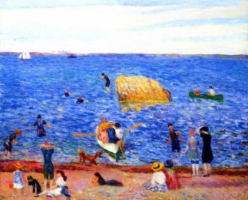 Rock in the Bay, Wickford Artwork by William James Glackens