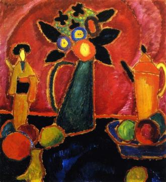 Japanese Flower Artwork by Alexej Jawlensky