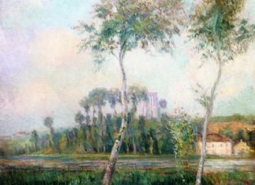 The Pond at Moulineux, Morning Artwork by Albert Lebourg