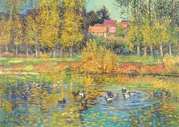 Pond in the Normandy Artwork by Václav Radimský