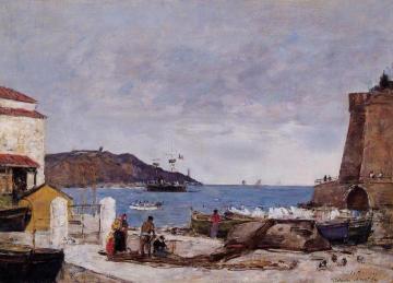 The Bay of Villefranche, the Port Artwork by Eugène-Louis Boudin