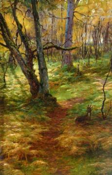 Woodland Scene Artwork by Joseph Farquharson
