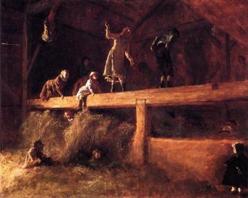 In the Hayloft Artwork by Eastman Johnson