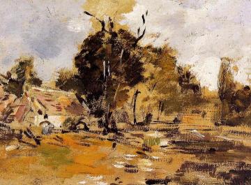 Study of a Farm, St-Ceneri Artwork by Eugène-Louis Boudin