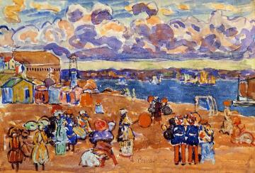 Beach at St. Malo Artwork by Maurice Prendergast