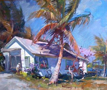 Woman Gardening, Naples, Florida Artwork by Emile Gruppe