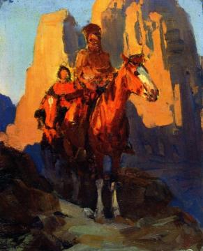 Mountain Pass Artwork by Frank Tenney Johnson