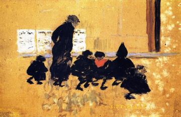 On The Way To School Artwork by Pierre Bonnard