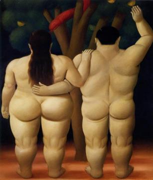 Adam And Eve Artwork by Fernando Botero