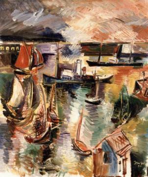 Le Bassin De La Manche Au Havre Artwork by Jean Dufy