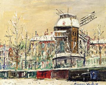 The Moulin de la Galette in Montmartre Artwork by Maurice Utrillo