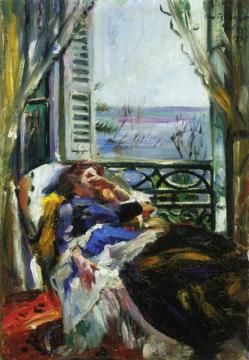 Woman in a Deck Chair by the Window Artwork by Lovis Corinth