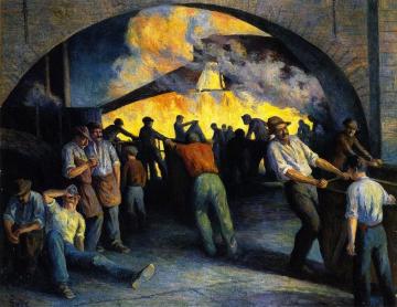 Foundry in Charleroi, Casting Artwork by Maximilien Luce