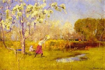 Butterflies and Blossoms Artwork by Sir Arthur Streeton