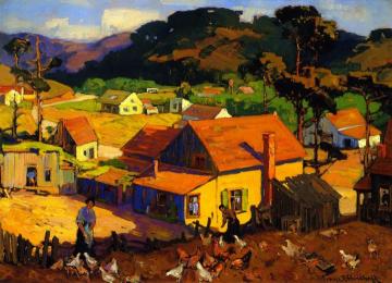 Afternoon Idyl, Cambria Artwork by Franz Bischoff