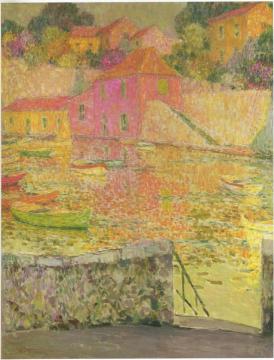 Port Saint Jean at Cap Ferrat Artwork by Henri Le Sidaner