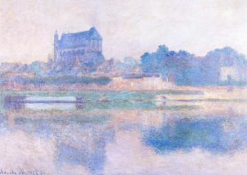 Vernon Church in Grey Weather Artwork by Claude Oscar Monet