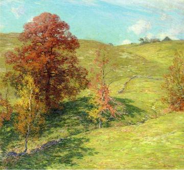 The Red Oak (no.2) Artwork by Willard Leroy Metcalf