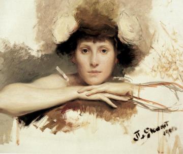 Flowers In Her Hair Artwork by Julius LeBlanc Stewart