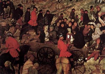 Christ Carrying the Cross (detail) Artwork by Pieter Bruegel the Elder