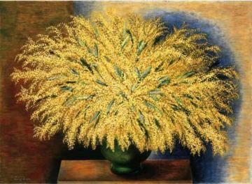 Grand bouquet de mimosas Artwork by Moise Kisling
