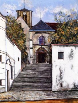 Eglise d'Ivry-sur-Seine Artwork by Maurice Utrillo