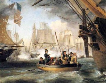 Commodore Perry Leaving the "Lawrence" for the "Niagara: at the Battle of Lake Erie Artwork by Thomas Birch